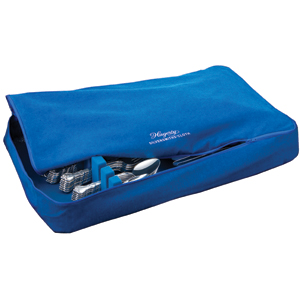 Hagerty Zippered Flatware Storage Drawer Liner: Tarnish preventing storage for 120 pieces of sterling, silver plate, or gold flatware.